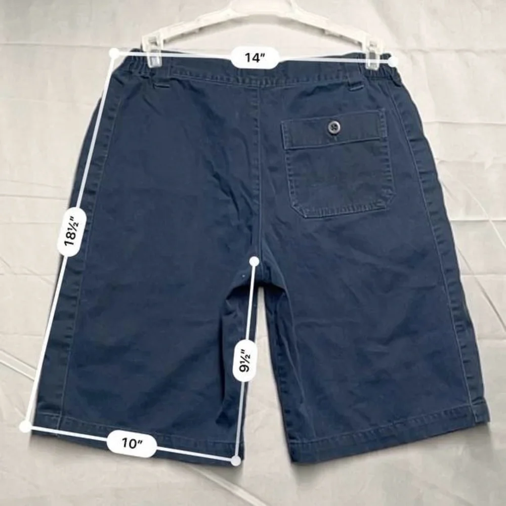Polo By Ralph Lauren Kids Boys Size 14 Navy Blue Classic Chino Shorts‎ Preppy